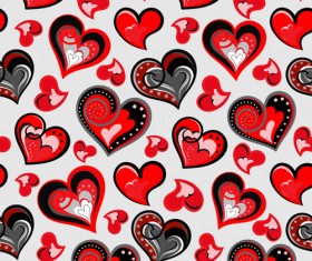 Valentines day heart hand drawn pattern vector 05