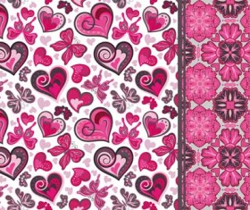 Valentines day heart hand drawn pattern vector 08