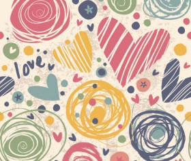 Valentines day heart seamless pattern vectors 02