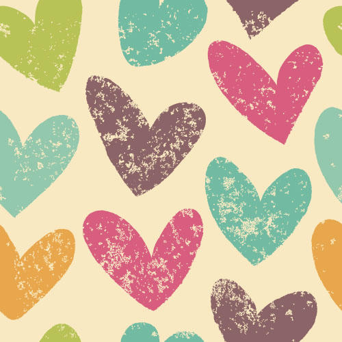 Valentines day heart seamless pattern vectors 03