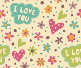 Valentines day heart seamless pattern vectors 04