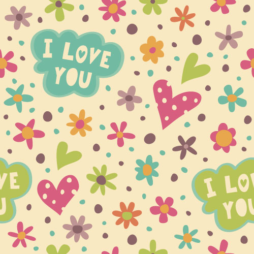 Valentines day heart seamless pattern vectors 04