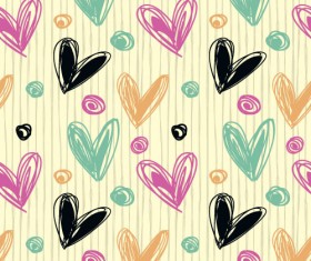 Valentines day heart seamless pattern vectors 05