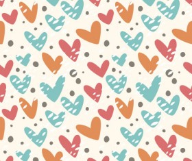 Valentines day heart seamless pattern vectors 08
