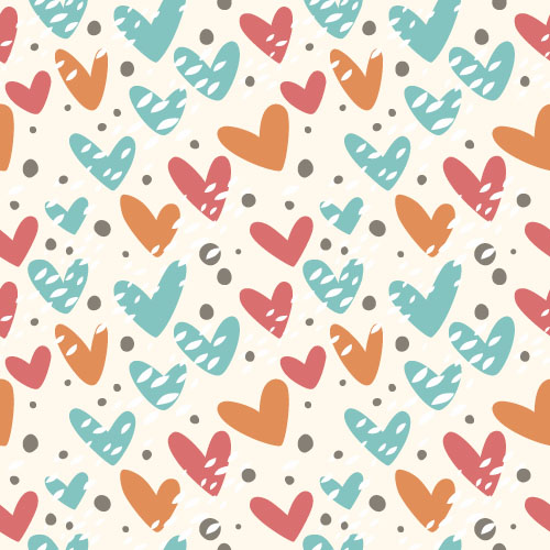 Valentines day heart seamless pattern vectors 08