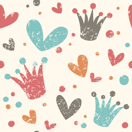 Valentines day heart seamless pattern vectors 09