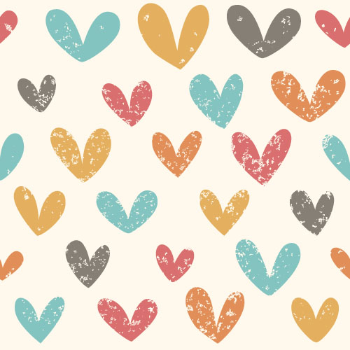 Valentines day heart seamless pattern vectors 10