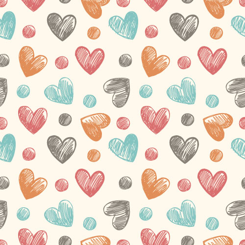 Valentines day heart seamless pattern vectors 11
