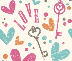 Valentines day heart seamless pattern vectors 12