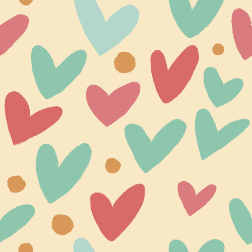 Valentines day heart seamless pattern vectors 13