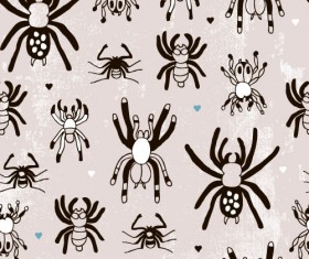 Vector spider seamless pattern design 01
