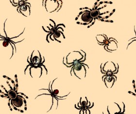 Vector spider seamless pattern design 02
