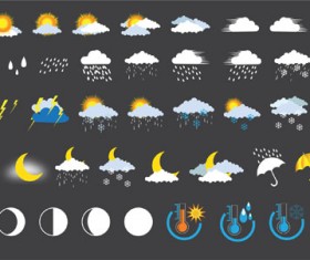 Vector weather icons design set  01