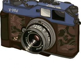 Vintage camera hand drawing vectors set 05