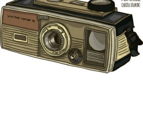 Vintage camera hand drawing vectors set 09