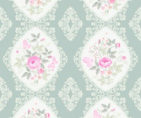 Vintage pattern flower decro vector 01