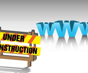Website under construction vector material 03