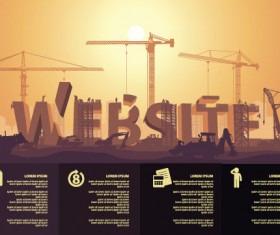 Website under construction vector material 04