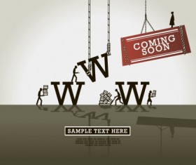 Website under construction vector material 06