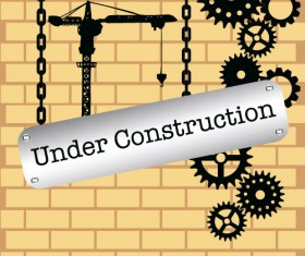 Website under construction vector material 07