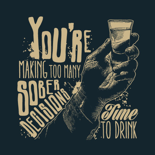 Whiskey poster hand drawn vectors material 04