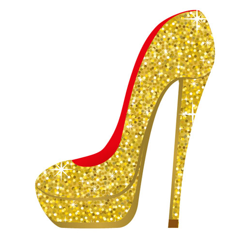Women high heeled shoes vector illustration 02