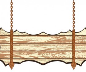 Wooden signs design vectors set 06