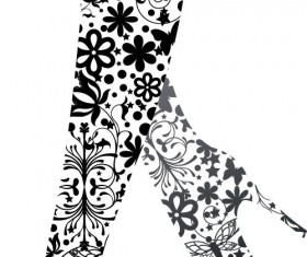 floral legs vector illustration 03
