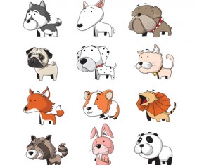 lovely cartoon animal vectors 02