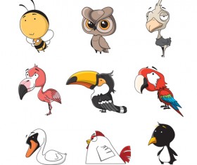 lovely cartoon animal vectors 04