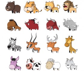 lovely cartoon animal vectors 05