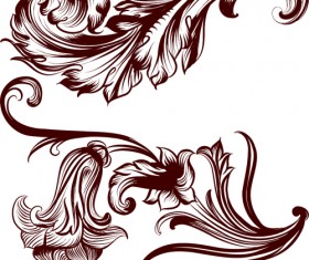 2 Kind vintage floral brushes