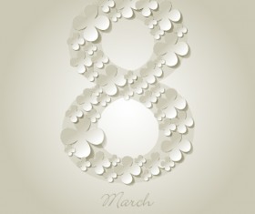 8 March Womens Day background with lilac flowers vector 01
