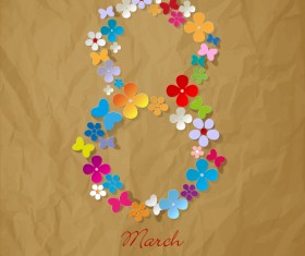 8 March Womens Day background with lilac flowers vector 05