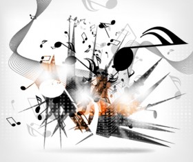 Abstract music fashion vector design