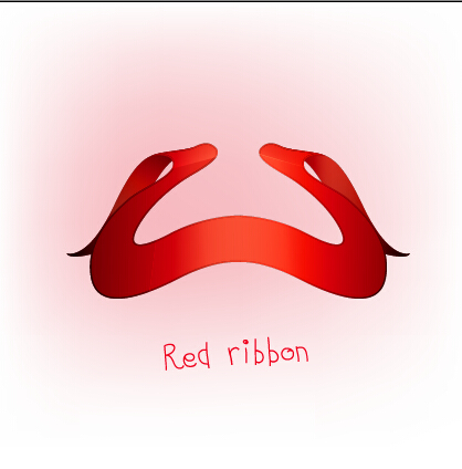 Beautiful red ribbon set 02