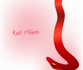 Beautiful red ribbon set 03