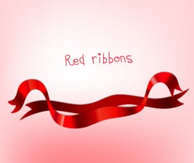 Beautiful red ribbon set 05