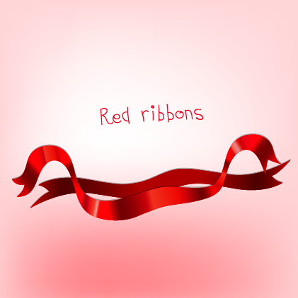 Beautiful red ribbon set 05