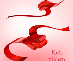 Beautiful red ribbon set 07