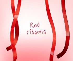 Beautiful red ribbon set 08