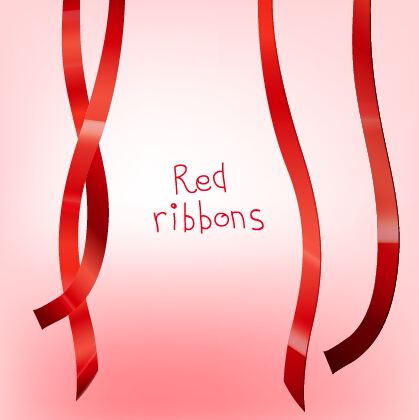 Beautiful red ribbon set 08