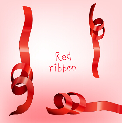 Beautiful red ribbon set 10