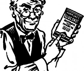 Black with white food shopping poster vector 05