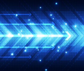 Blue tech futuristic background vector 03