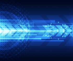 Blue tech futuristic background vector 05