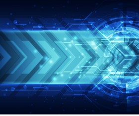 Blue tech futuristic background vector 07