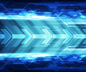 Blue tech futuristic background vector 10