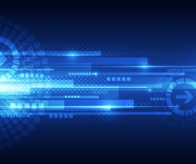 Blue tech futuristic background vector 11