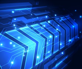 Blue tech futuristic background vector 13